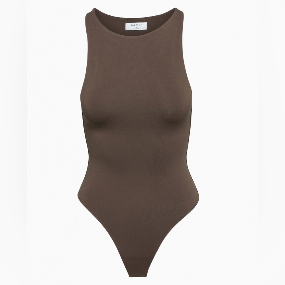 Aritzia Babaton Contour 90s Bodysuit Dark Brown Espresso